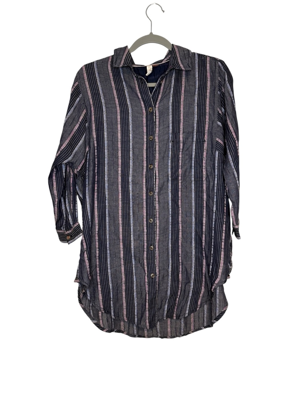 Anthropologie Pilcro Striped Button Down Boyfriend Shirt Size Small